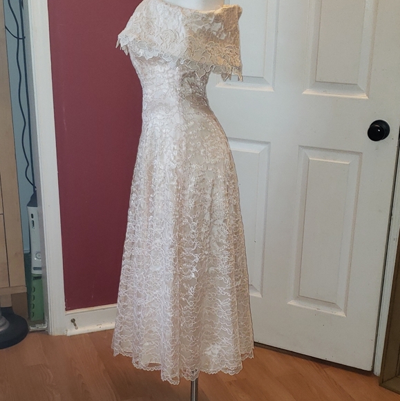 Cachet by Bari Protas lace Prom Dress 1980's - Picture 5 of 16